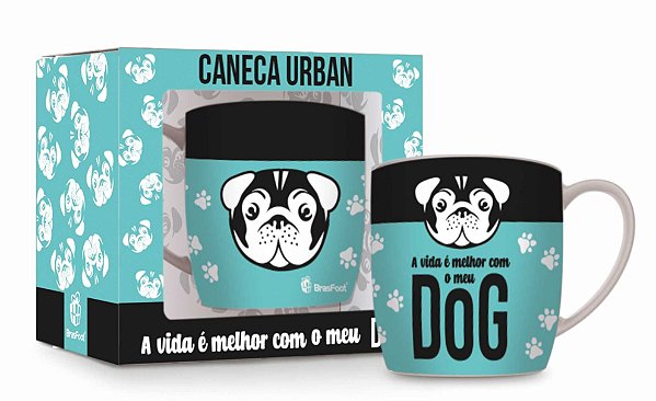 Caneca Porcelana 360 ml - A Vida É Melhor Com O Meu Dog