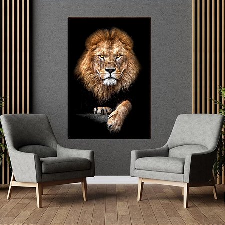 Quadro Decorativo Painel Único Frontal Leão