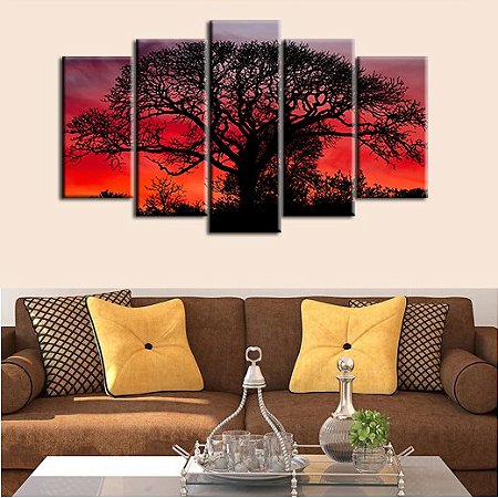 Quadros Decoração Árvore da Vida Ambiente Sala Estar mdf