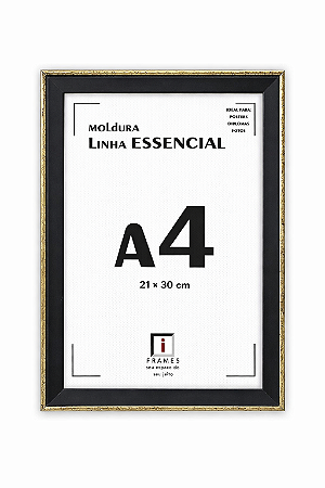 Moldura Premium A4 21x30 Para Certificado Diploma Com Vidro - FILETE PRATA