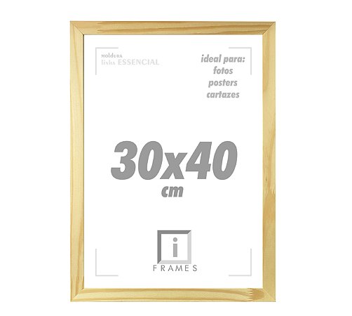 Moldura Quadro 30x40 cm Posters C/ Acetato - PINUS