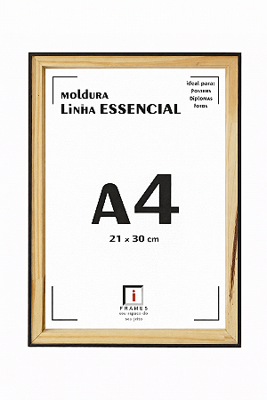 Moldura A4 21x30cm Filete Para Placa MDF - TABACO