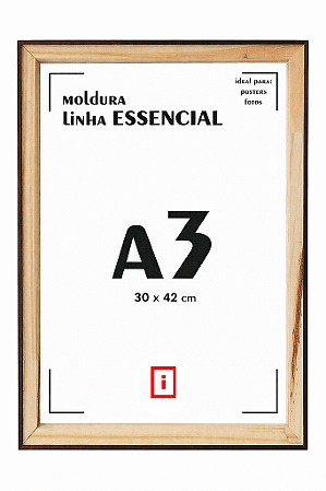 Moldura A3 30x42cm Filete Para Placa MDF - TABACO