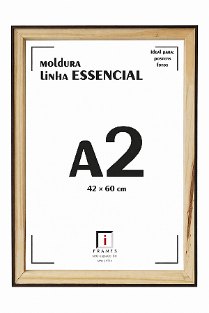 Moldura A2 42x60cm Filete Para Placa MDF - TABACO