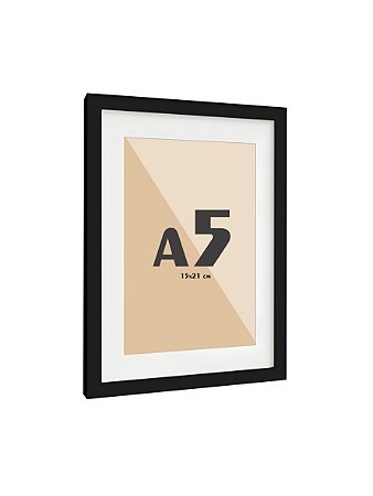 Moldura Quadro Com Vidro E Paspatur De 3 Cm P/ Imagem A6 10x15 - BRANCA