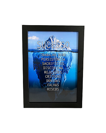 Quadro Decorativo Com Imagem Iceberg do Sucesso A4 21x30 cm - COM ACETATO
