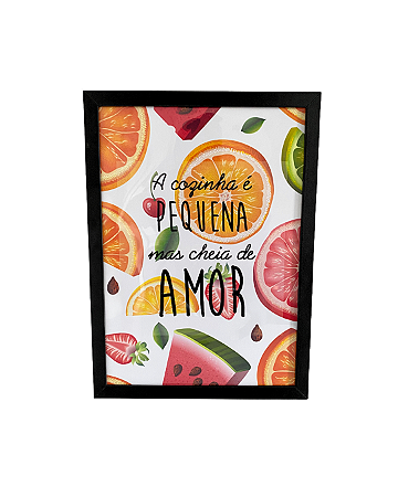 Quadro Decorativo Com Imagem Cozinha Pequena A3 30x42 cm - COM ACETATO