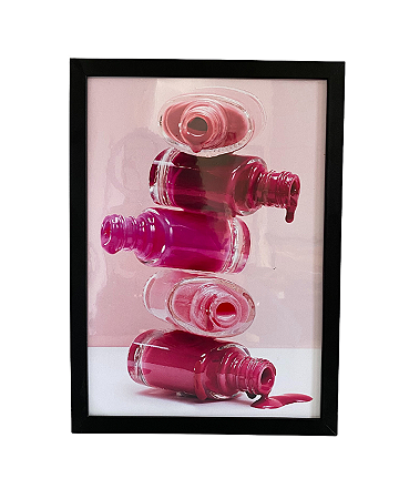 Quadro Decorativo Esmaltes Salão de Beleza A3 30x42 cm - COM ACETATO