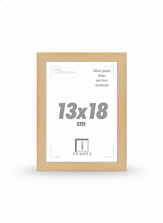 Porta Retrato 13x18 Fotos Posters C/ Vidro Frontal - PINUS