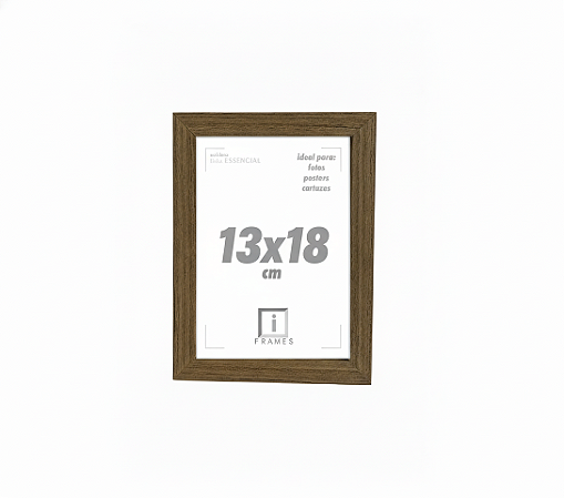 Porta Retrato 13x18 Fotos Posters C/ Vidro Frontal - IMBUIA