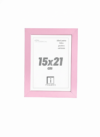 Porta Retrato A5 15x21 cm P/  Imagens Fotos ROSA - COM VIDRO