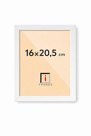 Moldura Caixa Alta 16x20,5 cm P/ Imagens Com Vidro - BRANCA