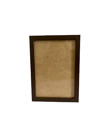 Moldura Caixa Alta Perfil 3x1,5 C/ Vidro Frontal 14,5x20,5 cm - TABACO