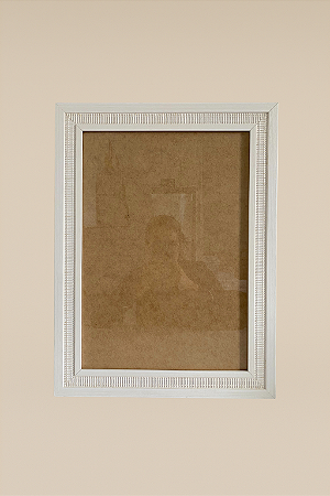 Moldura Premium Trilha A4 21x30 cm Com Vidro - BRANCA