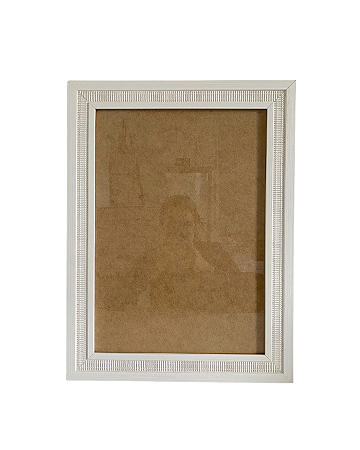 Moldura Premium Trilha A4 21x30 cm Com Vidro - BRANCA