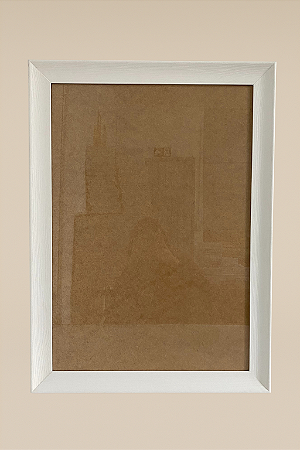 Moldura Nevada A2 42x60 cm Para Fotos e Imagens Com Vidro - BRANCA