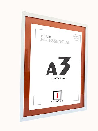 Moldura Quadro A3 30x42 cm P/  Imagens Fotos Com Vidro -  PASPATUR TERRACOTA