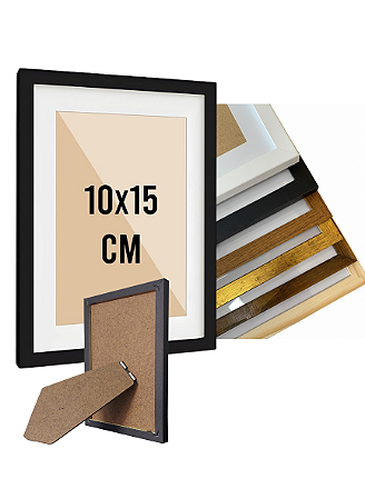 Porta Retrato A6 10x15 cm P/ Posters Imagens Fotos C/ Paspatur 3cm - C/ Vidro