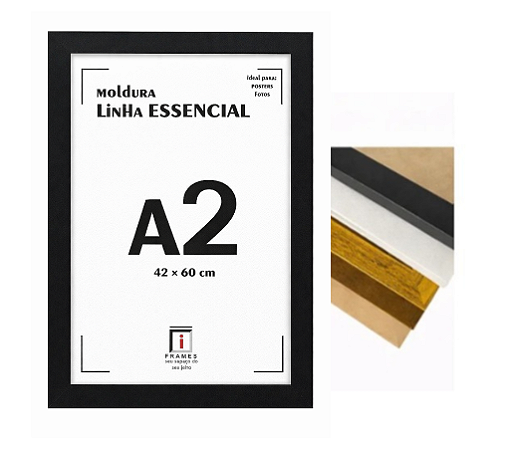 Moldura A2 42x60 cm C/ PETG Para Fotos Imagens e Posters