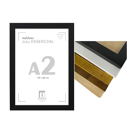 Moldura A2 42x60 cm C/ Acetato Para Fotos Imagens e Posters