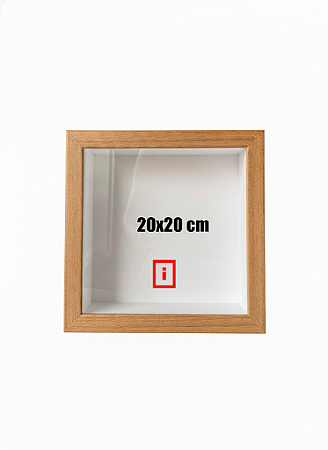 Moldura Caixa Alta 20x20 cm Com Espaçamento Interno De 5 cm - FREIJÓ