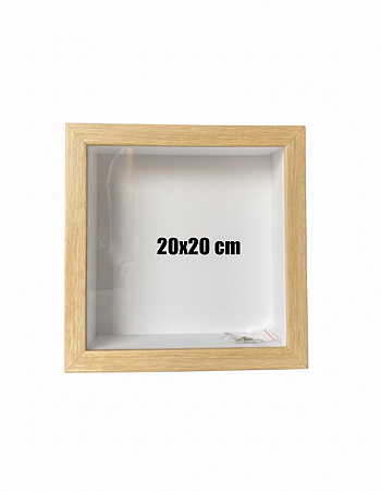 Moldura Quadro Caixa Alta 20x20 Com Espaçamento Interno De 5cm - MARFIM