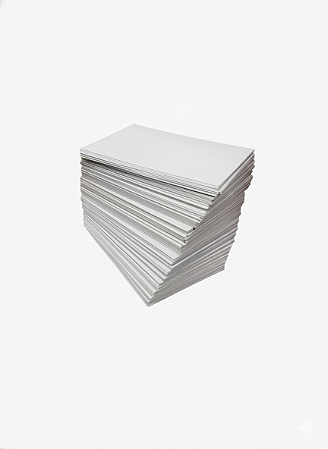 Kit Papel Cartão Triplex Branco Dupla Face 9x14,5 Para Artesanatos Impressão Convites