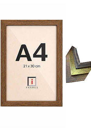 Moldura Quadro A4 21x30 cm P/ Posters Imagens - COM VIDRO