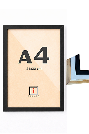 Moldura Quadro A4 21x30 cm P/ Imagens Fotos - COM ACETATO
