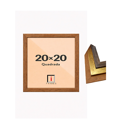 Moldura Quadro 20x20 cm P/ Imagens Fotos – COM ACETATO