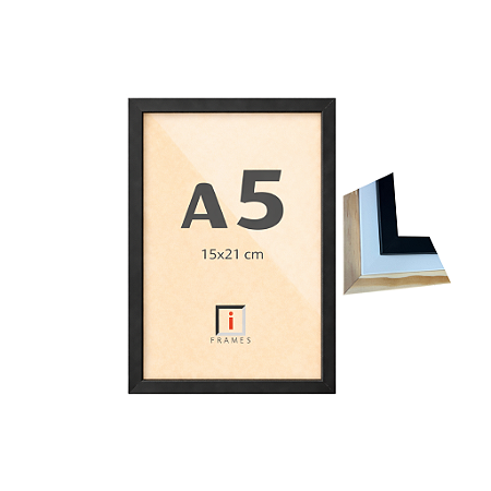 Moldura Quadro A5 15x21 cm P/ Posters Fotos - COM ACETATO