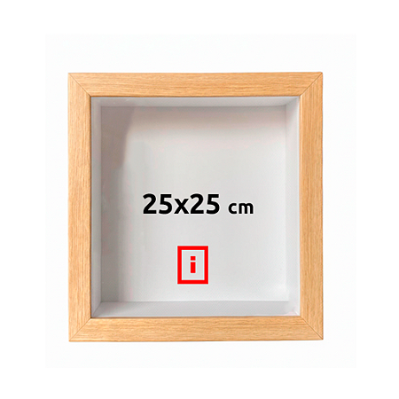 Moldura Caixa Alta 25x25 cm Com Espaçamento Interno De 5 cm - MARFIM