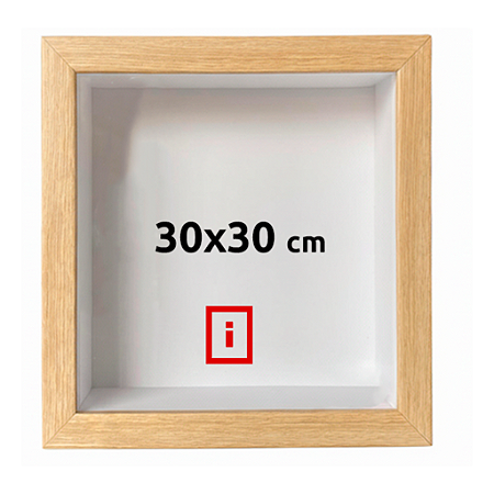 Moldura Caixa Alta 30x30 cm Com Espaçamento Interno De 5 cm - MARFIM