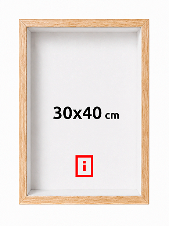 Moldura Caixa Alta 30x40 cm Com Espaçamento Interno De 5 cm - MARFIM