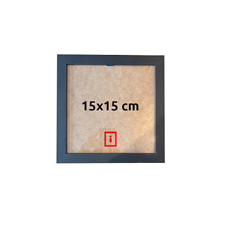 Moldura Quadrada 15x15 cm Com Vidro Caixa alta 2x2