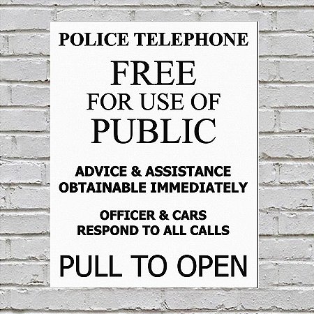 Placa De Parede Decorativa: Police Call Box