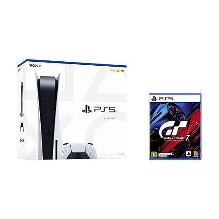 Bundle Console PlayStation 5 com disco + Jogo Gran Turismo 7 - PS5