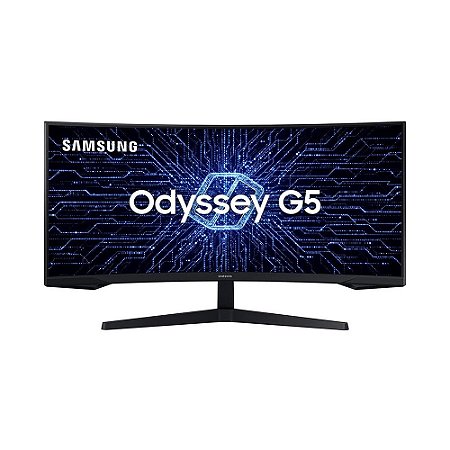 Monitor Gamer Samsung Odyssey G5 34" VA, Curvo, Ultrawide, 165 Hz, 2K QHD, 1ms, FreeSync Premium, HDR10, HDMI/DisplayPort - LC34G55TWWLXZD