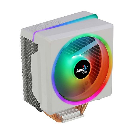 Cooler para Processador Aerocool Cylon 4F, ARGB, 126x76x160mm, Intel e AMD, Branco - 73869