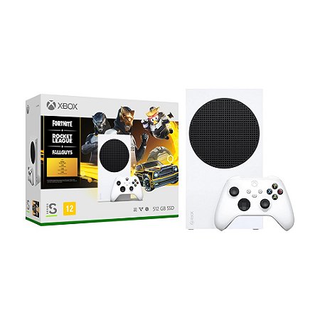 Console Xbox Series S, 512GB com Controle Sem Fio, Pacote Fortnite, Rocket League e Fall Guys - RRS-00076 - FRETE GRÁTIS