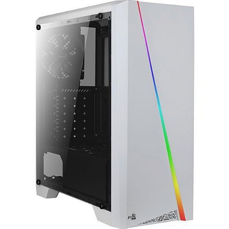 Gabinete Gamer Aerocool Cylon, ATX, Mid Tower, RGB, 1x Cooler Traseiro, Branco