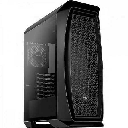 Gabinete Gamer Aerocool Aero One, ATX, Mid Tower, 1x Cooler Traseiro, Lateral em Vidro Temperado, Preto