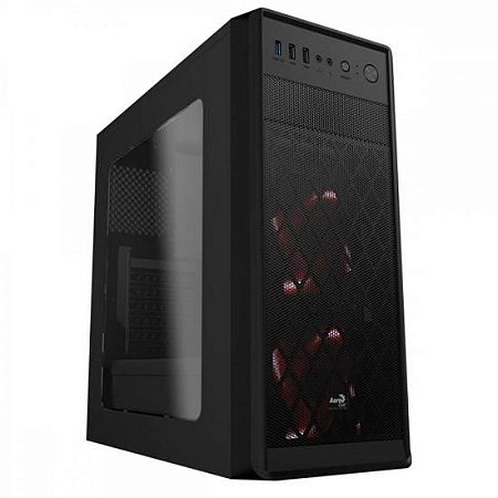 Gabinete Gamer Aerocool Mid Tower SI-5100 Preto Lateral Acrílico