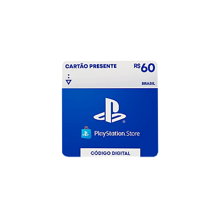 R$60 PlayStation Store - Cartão Presente Digital [Exclusivo Brasil]