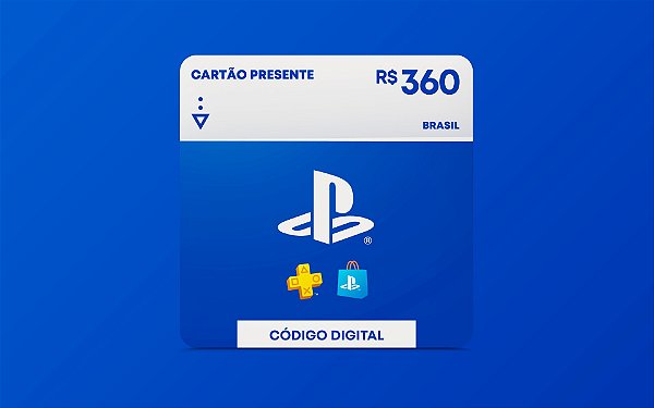 R$360 PlayStation Store - Cartão Presente Digital [Exclusivo Brasil]