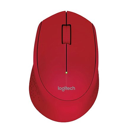 Mouse sem fio Logitech M280 com Conexão USB, Plug and Play e Pilha Inclusa, Vermelho - 910-004286