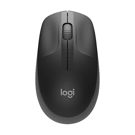 Mouse sem fio Logitech M190 com Design Ambidestro, Ergonômico, Conexão USB e Pilha Inclusa, Carvão - 910-005902