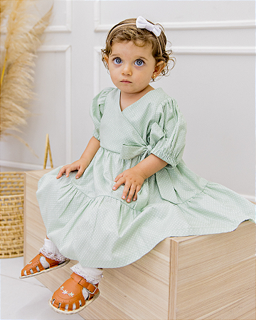 Vestido Infantil Bella - Verde