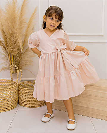 Vestido Infantil Bella - Rosa