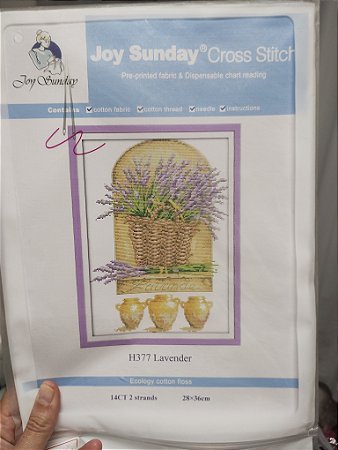 Kit para Bordar Ponto Cruz | Lavandas